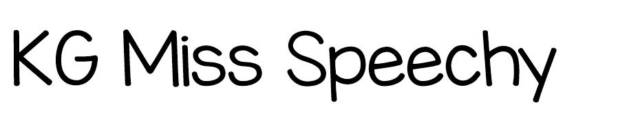 KG Miss Speechy IPA font