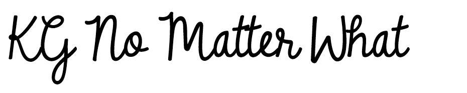 KG No Matter Wha font