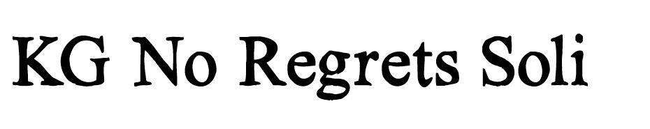 KG No Regrets font