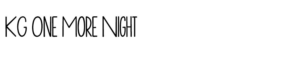 KG One More Night Font font