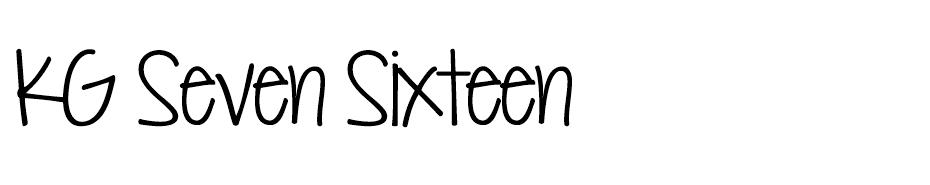 KG Seven Sixteen font