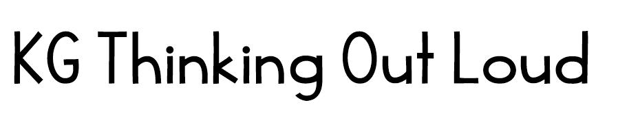 KG Thinking Out Loud font