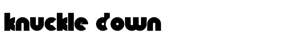 Knuckle Down font