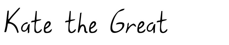 Kate the Great Font font