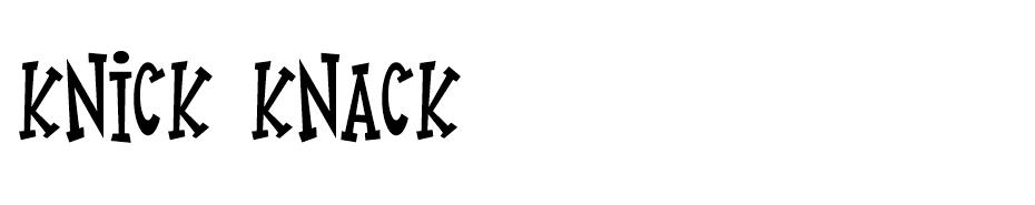 Knick Knack font