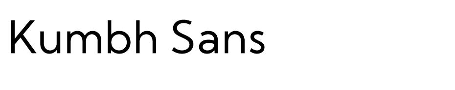 Kumbh Sans font