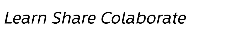 Learn Share Colaborate  font
