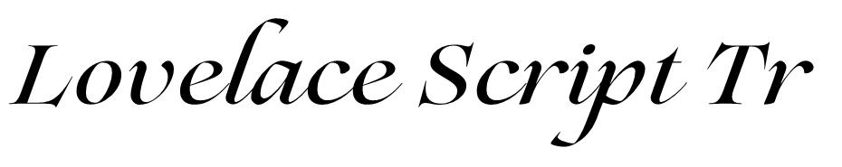 Lovelace Script font
