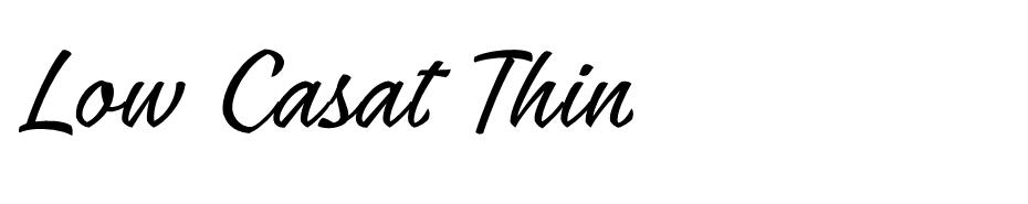  Low Casat Thin font