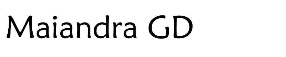 Maiandra GD font
