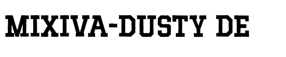 MIXIVA-DUSTY demo font
