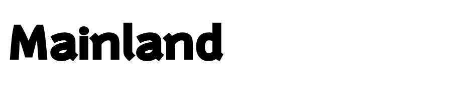 Mainland  font