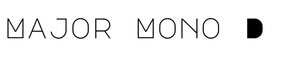 Major Mono Display font