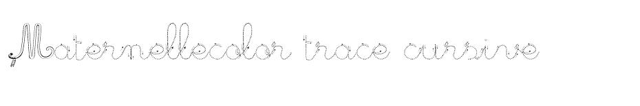 Maternellecolor trace cursive font
