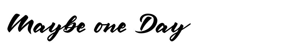 Maybe one Day font