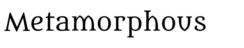 Metamorphous Font font
