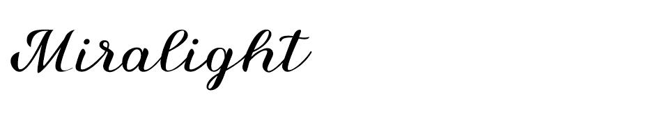 Miralight  font