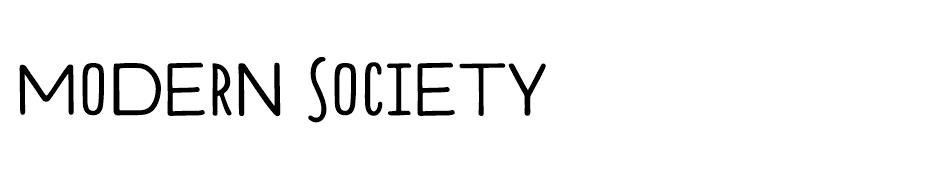 Modern Society font
