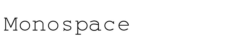 Monospace Font Family font