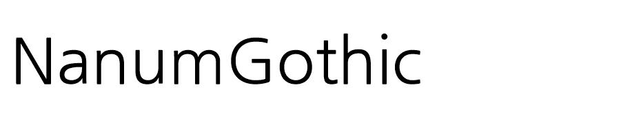 Nanum Gothic font
