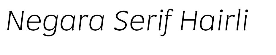 Negara Serif font