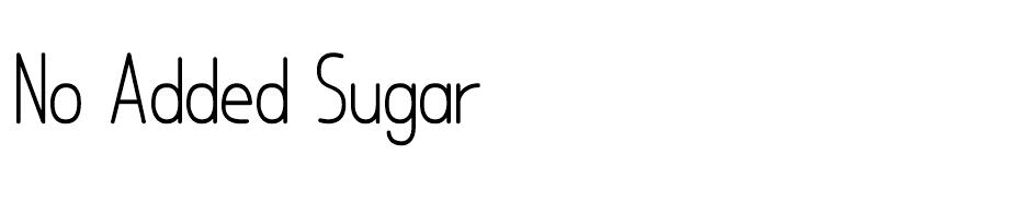 No Added Sugar font
