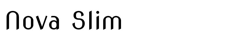 Nova Slim font