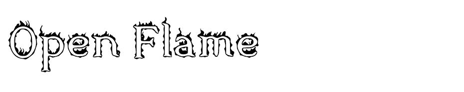 Open Flame font