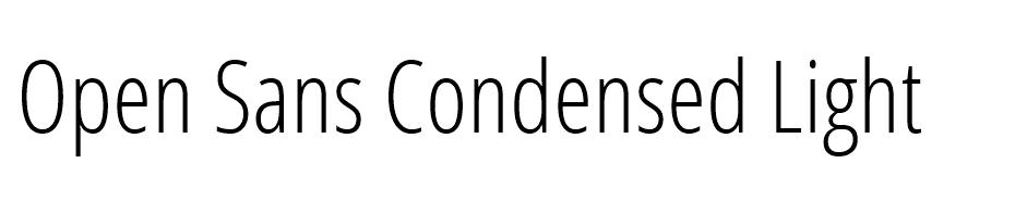 Open Sans Condensed font