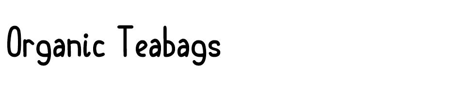 Organic Teabags font