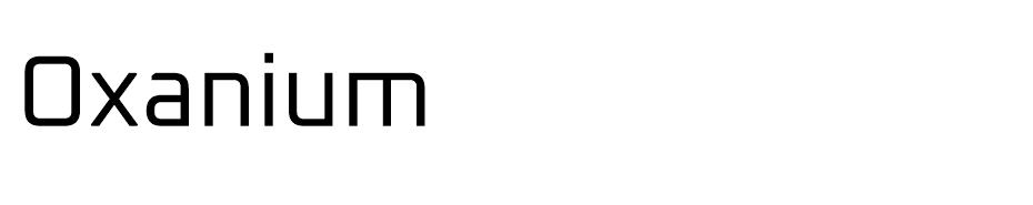 Oxanium font