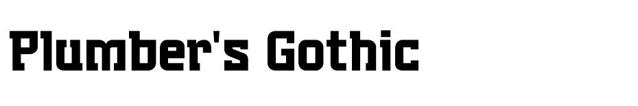 Plumbers Gothic font