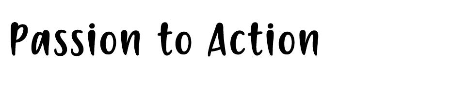 Passion to Action font