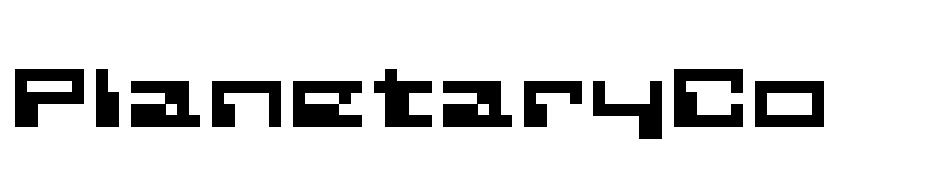 Planetary Contact font