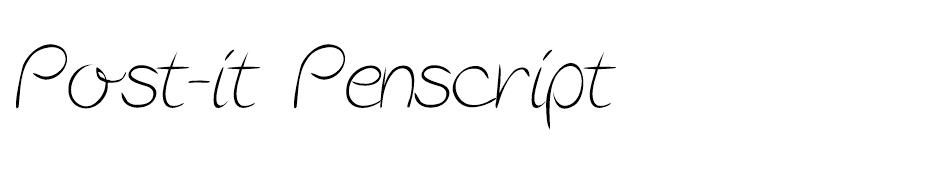 Postit-Penscript font