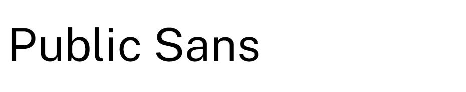 Public Sans font