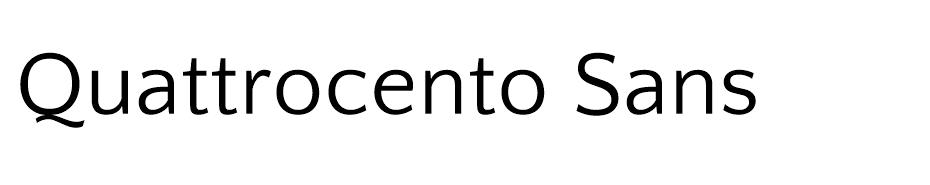 Quattrocento Sans font