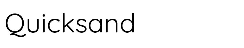 Quicksand font