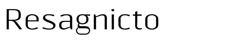 Resagnicto font
