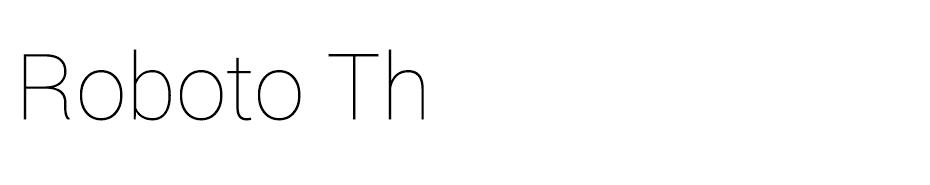 Roboto thin Font Ailesi