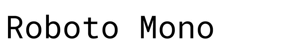Roboto Mono font