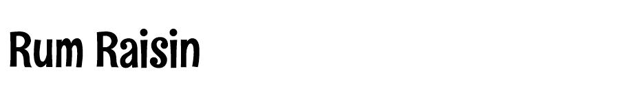 Rum Raisin Font