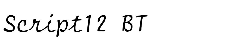 Script12 BT font