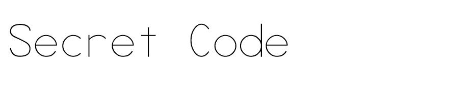 Secret Code font