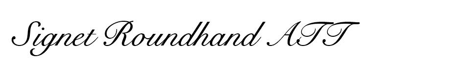 Signet Roundhand ATT font
