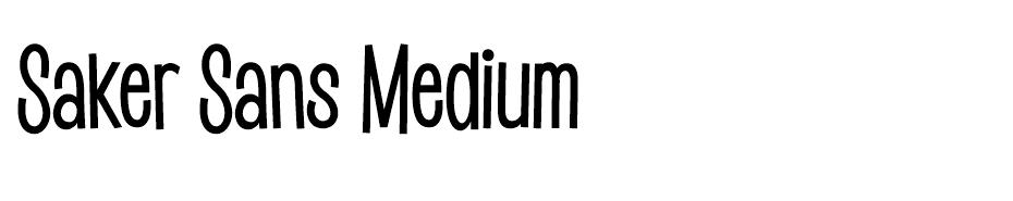 Saker Sans Medium font