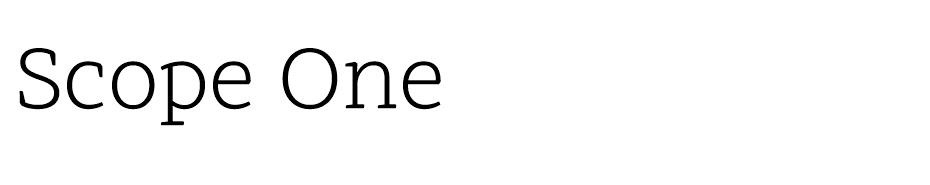 Scope One font