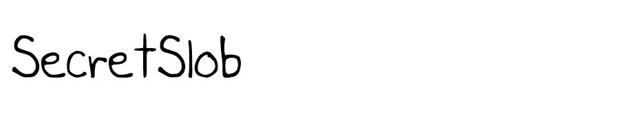 Secret Slob font
