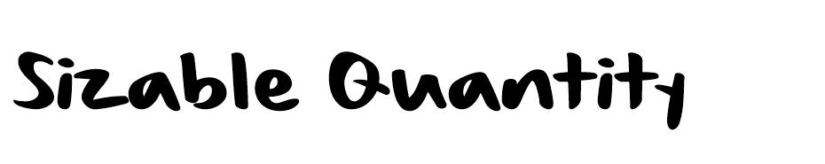 Sizable Quantity font