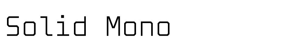Solid Mono font